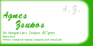 agnes zsupos business card